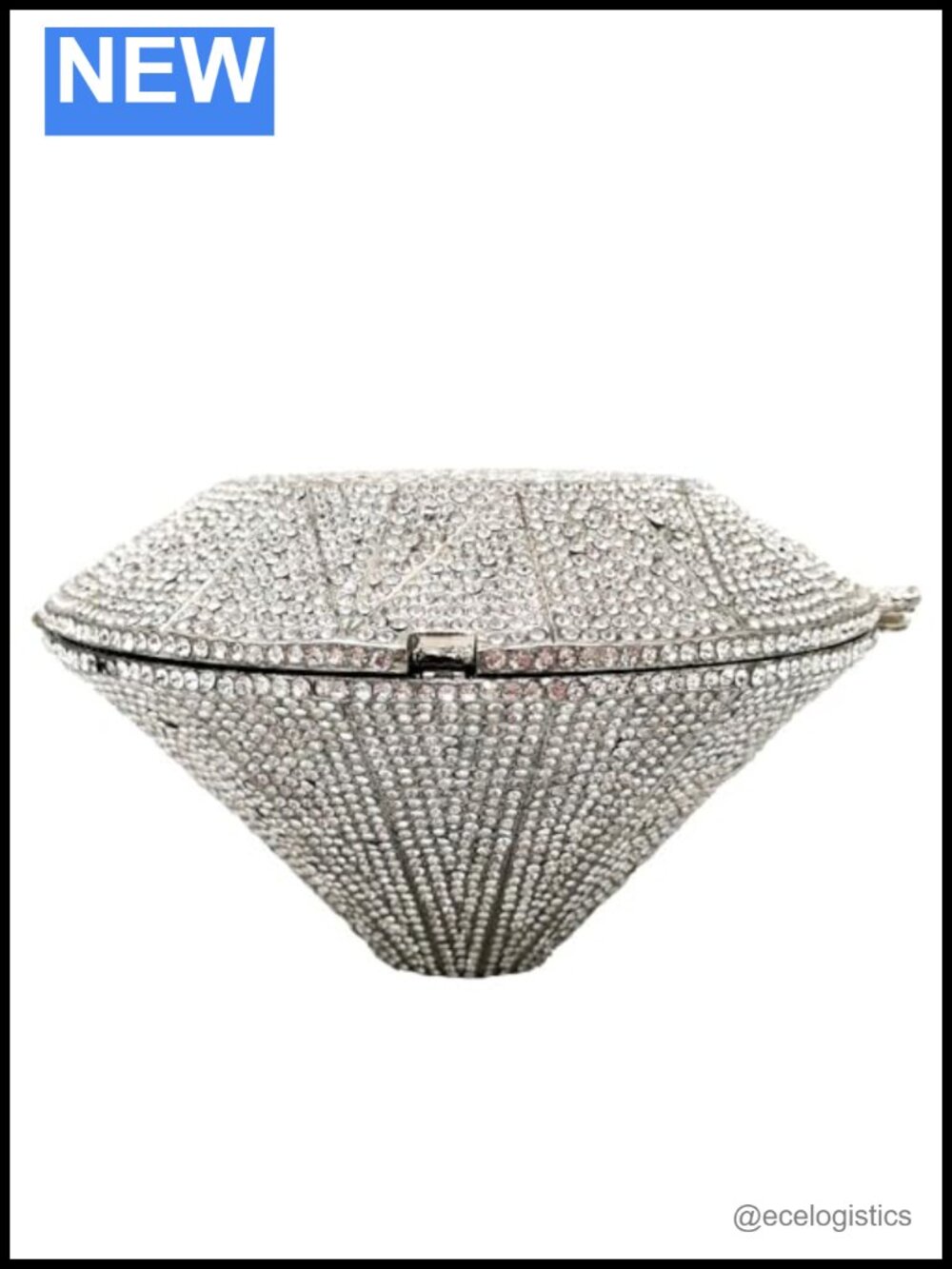 Crystal Rhinestone 3D Diamond Clutch Evening Handbag Bridal Party Prom Mini